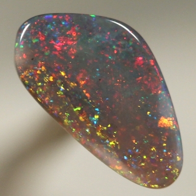 SOLID BLACK OPAL Sparkling Pinfire pattern, bright fire